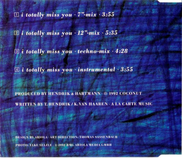 Bad Boys Blue - I Totally Miss You (1992) (Germany) [CDM] 20/03/2023 348