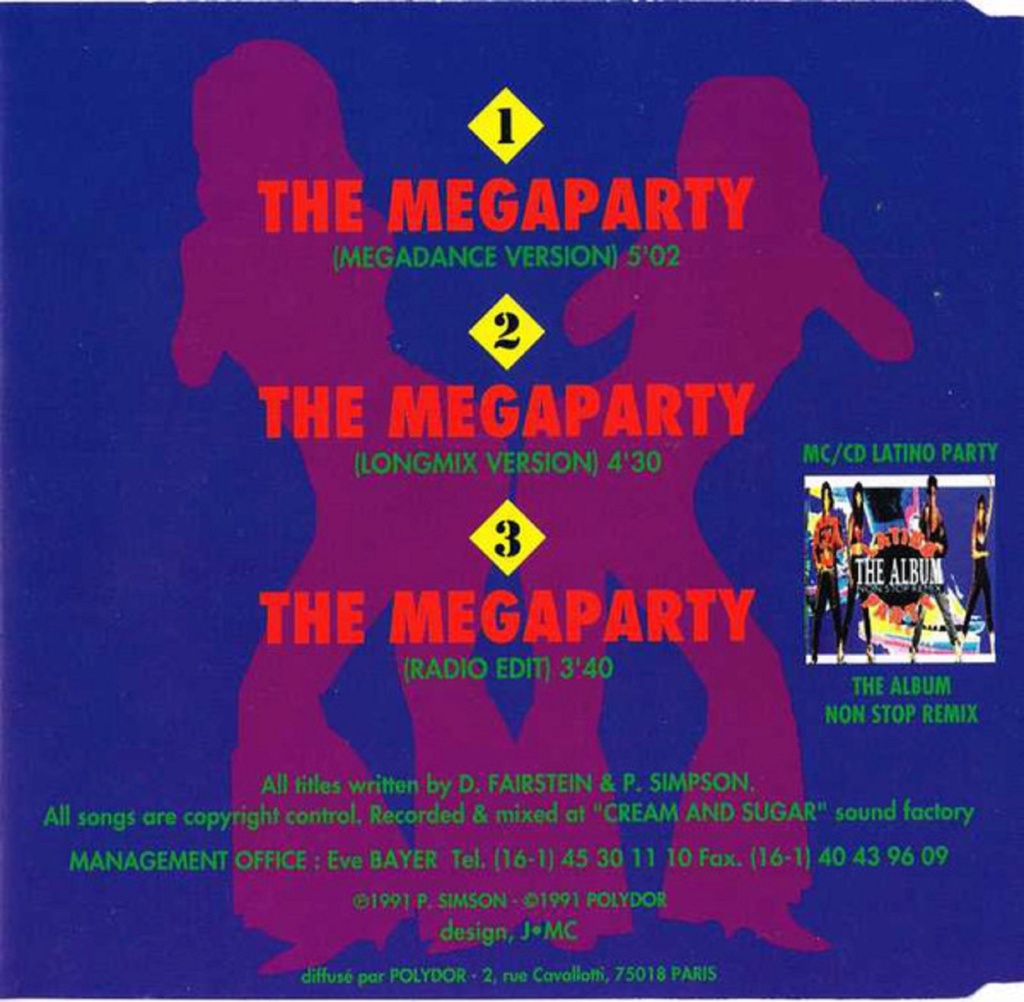 Latino Party - The Megaparty (CDM) - 1991 - 10/03/2024 Back117