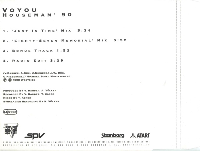 Voyou - Houseman '90 (CDM) - 1990 - 17/02/2023 Back52
