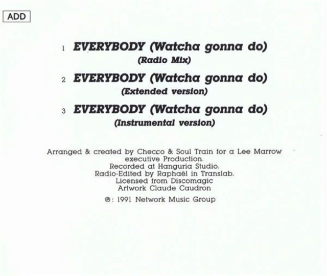 Jam Jam - Everybody (Watcha Gonna Do) (CDM) - 1991 Back56