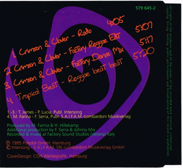 Pinko - Crimson & Clover (Maxi CD 1995) Back65