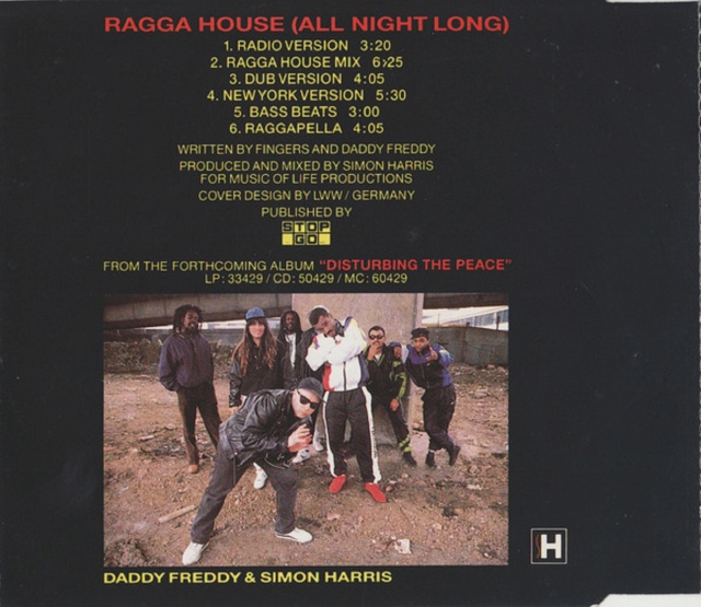 Simon Harris Starring Daddy Freddy - Ragga House (All Night Long) (CDM) - 1991 Back68