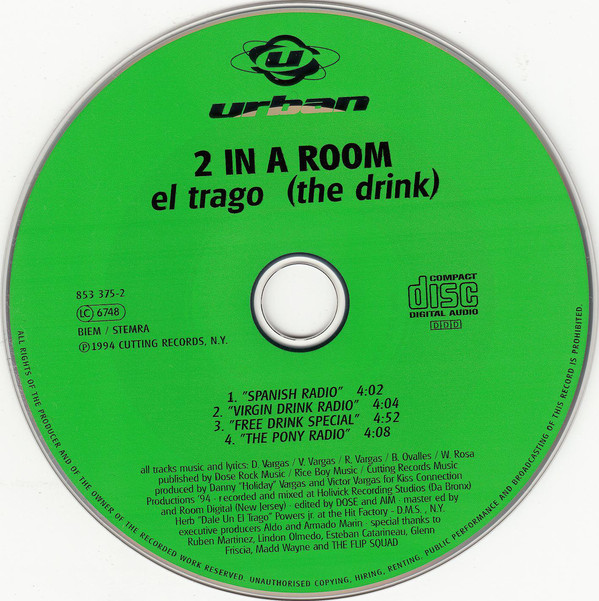 2 In A Room - EL Trago (The Drink) [CD, Maxi-Single Germany] (1994) 19/03/2023 Cd109
