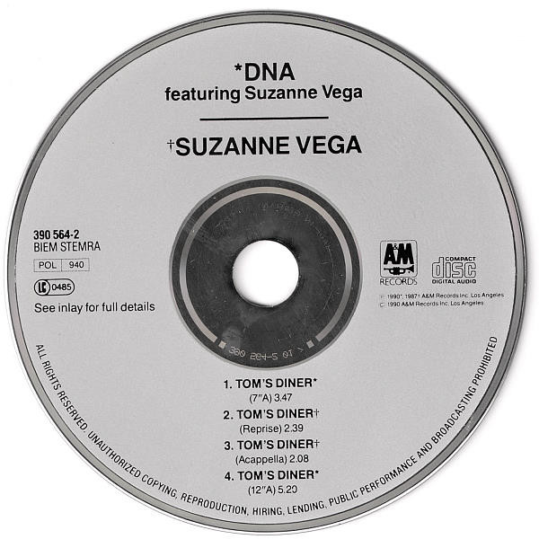 DNA Featuring Suzanne Vega - Tom's Diner (FLAC) - 10/03/2024 Cd118