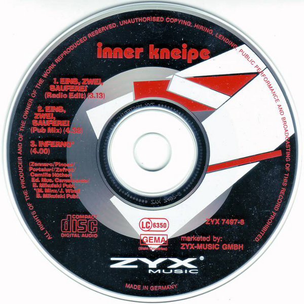 Inner Kneipe - Eins, Zwei, Sauferei (CD Maxi-Single) (1994) 10/03/2024 Cd125