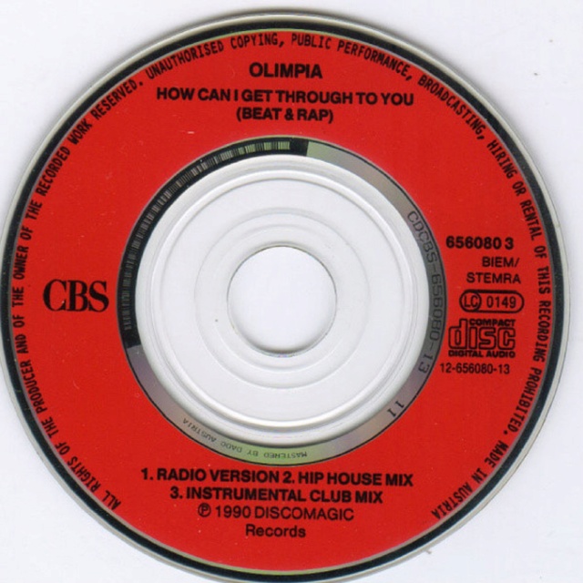 Olimpia - How Can I Get Through To You (Beat & Rap) (CDM) - 1990 Cd58