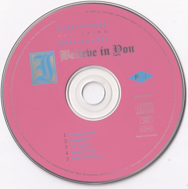 Kuttin' Edge featuring Dale Joyner - I Believe In You (1994) 01/03/2023 Cd76