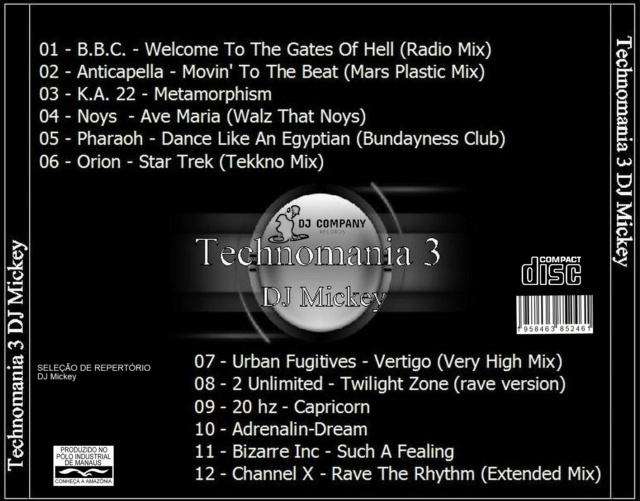 Technomania DJ Mickey 3 Cd_bac12