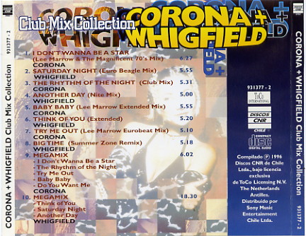 Whigfield (1996) Club Mix Collection (& Corona) (Chile) 26/02/2023 Corona12