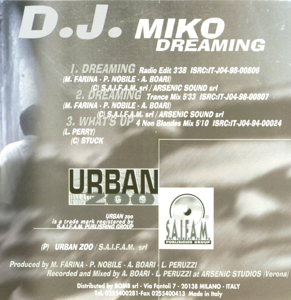 Dj Miko - Dreaming (Maxi CD 1998) R-103111