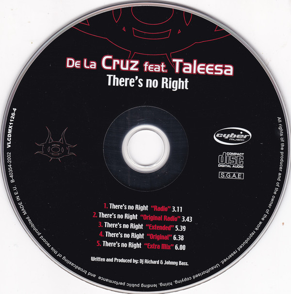 De La Cruz feat. Taleesa - There's No Right (CDM-2002) 01/03/2024 R-110215