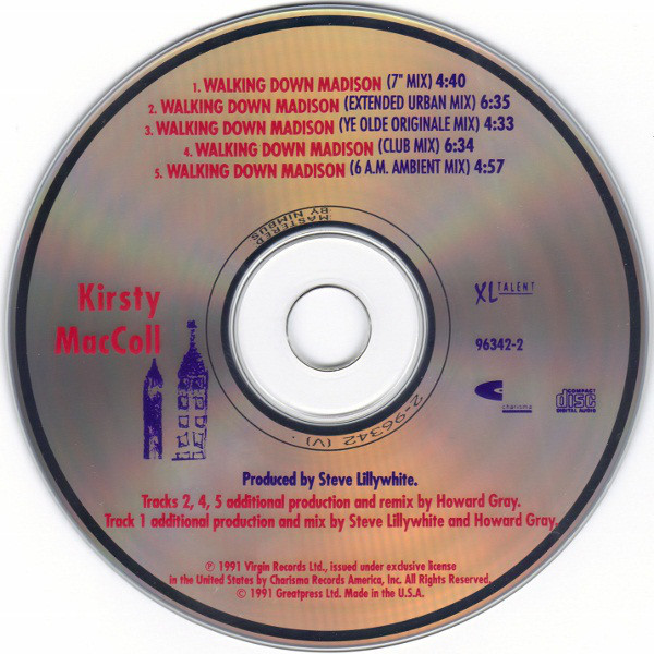 Kirsty MacColl - Walking Down Madison (Maxi Single) 1991 DJ MICKEY 11/03/2023 R-115811