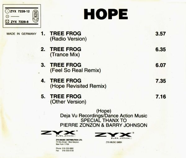 Hope - Tree Frog (1994) R-125411