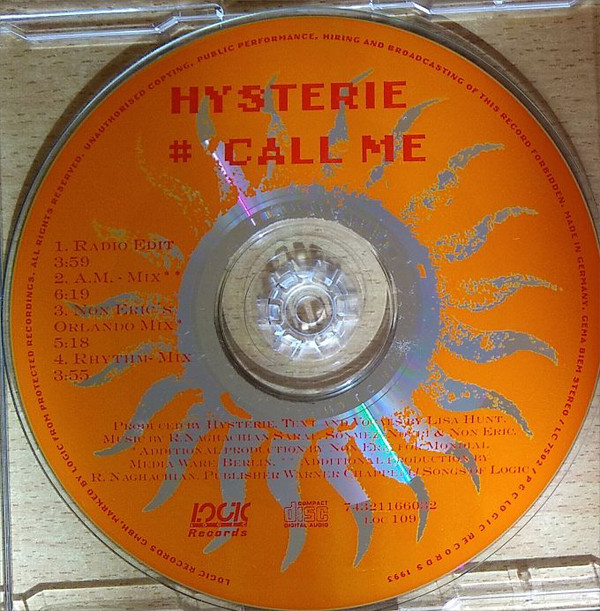 Hysterie ‎– Call Me R-245412