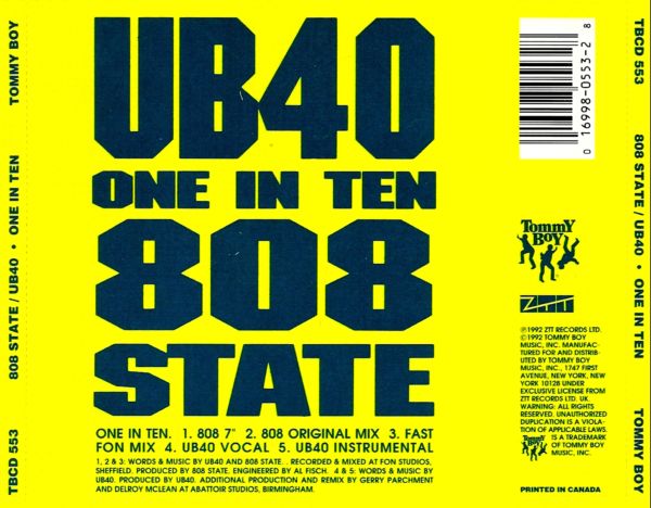 808 State & UB40 - One In Ten (CD Maxi Single) R-590111