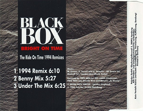 Black Box ‎– Bright On Time 1994 - 20/03/2023 R-824912