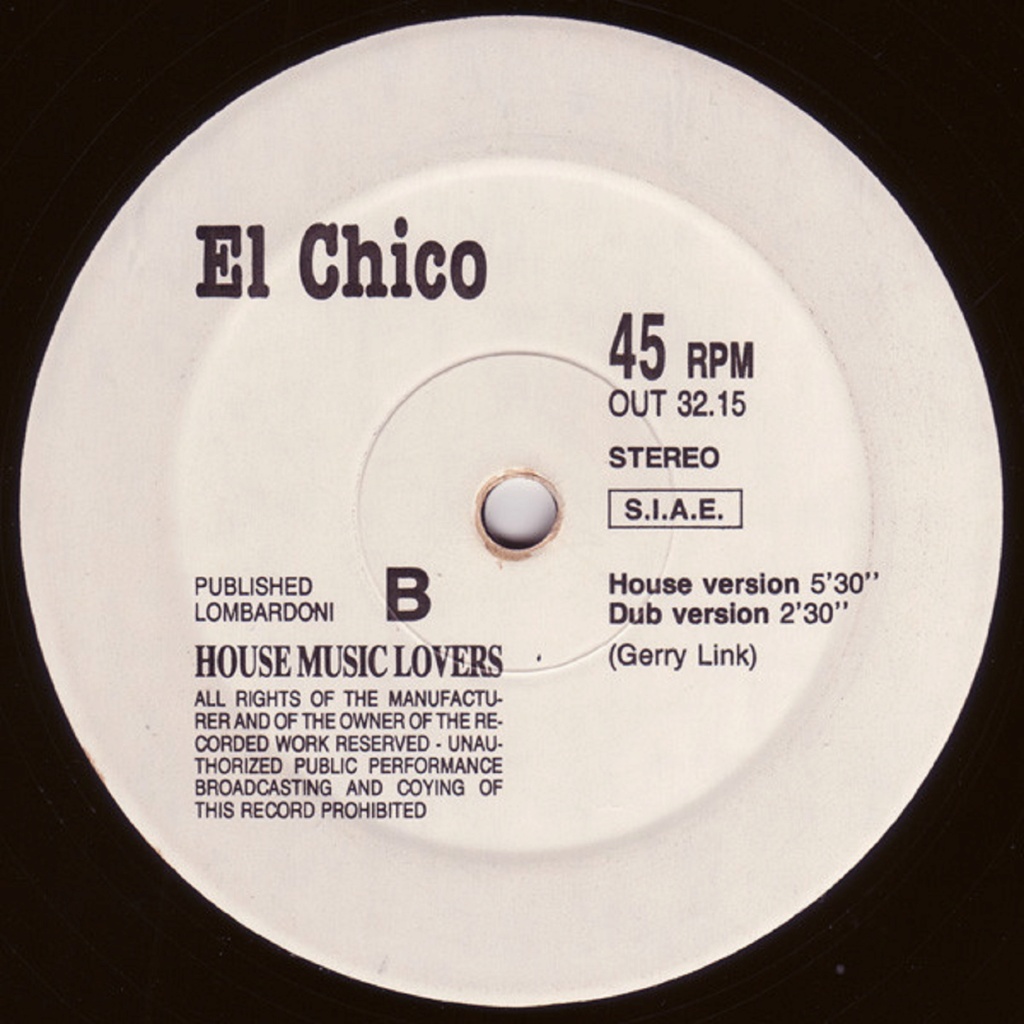 El Chico - House Music Lovers (Maxi Vinyl) - 1989 - 10/03/2024 Sideb10