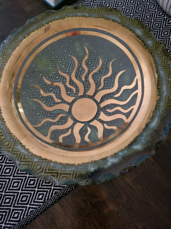 Sun motif chargers or plates 20211113