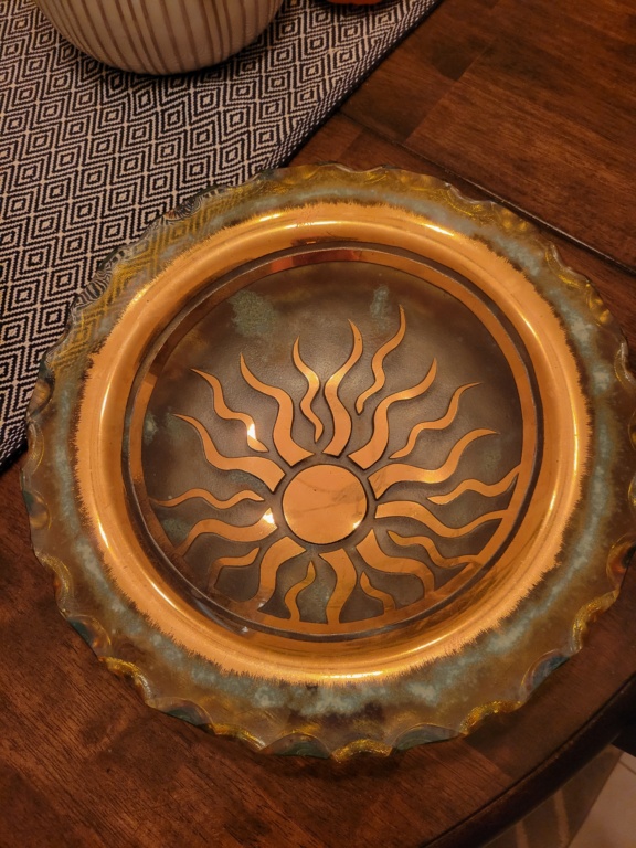 Sun motif chargers or plates 20211115