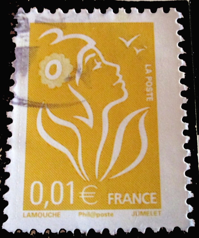 MARIANNE LAMOUCHE 0,01 € - JAUNE - "PHIL"- TYPE I -BANDE A GAUCHE Img_0715
