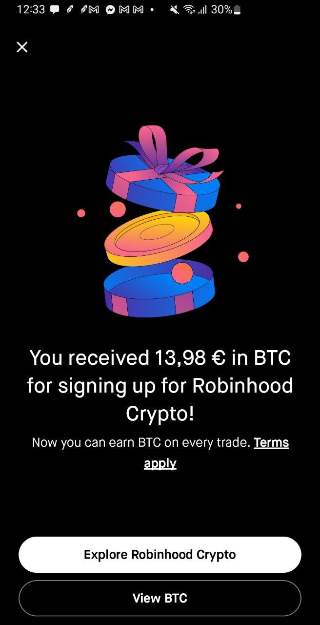 Robinhood Crypto - Ganha de 10 a 20€ em Bitcoin por trade de 10.5€ Photo_11