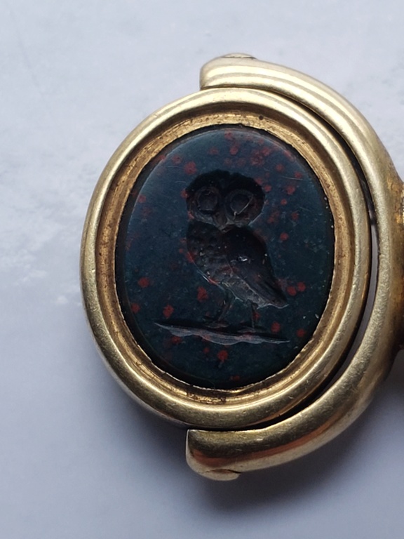   sceau de chaîne  pendentif en or  chouette 20240510