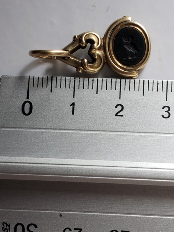   sceau de chaîne  pendentif en or  chouette 20240511