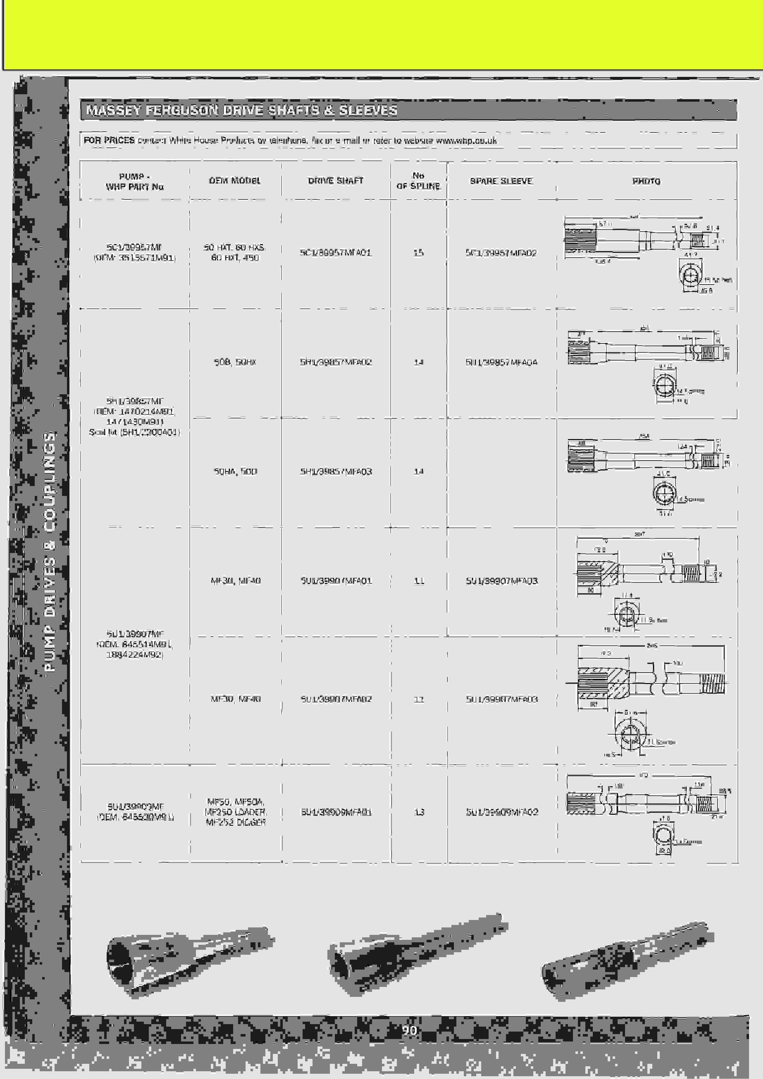 pompe hydraulique MF 50B Arbre_10