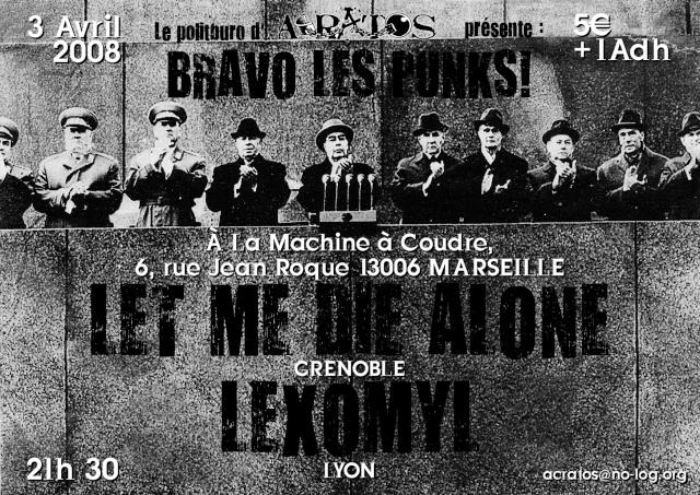 Lexomyl/Let Me Die Alone,  marseille le 03 avril Concer12