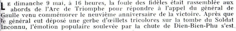 Paris, 9 Mai 1954 LES PARAS MANIFESTENT Sans_433
