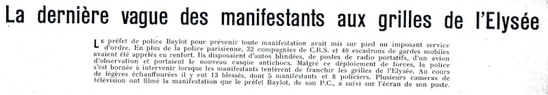 Paris, 9 Mai 1954 LES PARAS MANIFESTENT Sans_438