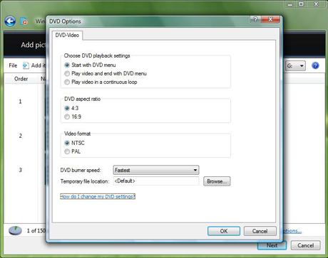 Burn DVD using Windows DVD Maker In Vista Dvd31010