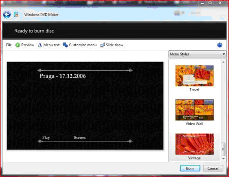 Burn DVD using Windows DVD Maker In Vista Dvd41010