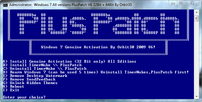 Windows 7 All versions PlusPatch V6 By Orbit30 2009 34znc310