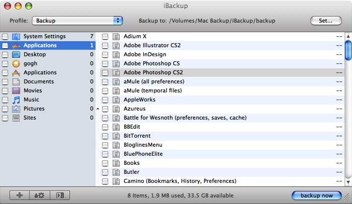 iBackup 6.3 Ibacku10