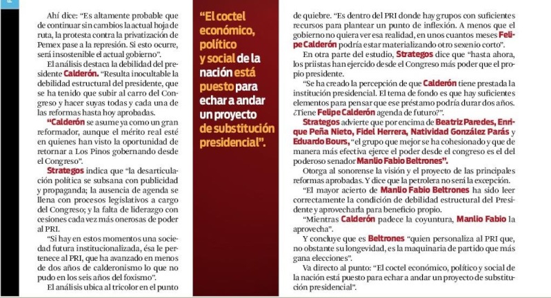 LA DERECHA QUIERE DESTITUIR A CALDERON, INQUIETANTE Indigo17