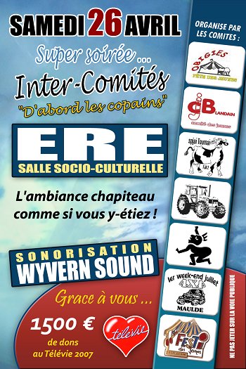 SAMEDI 26 AVRIL SOIREE INTER COMITES A  ERE 438710