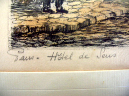 une gravure , Paris l'hotel de Sens * Gravur12