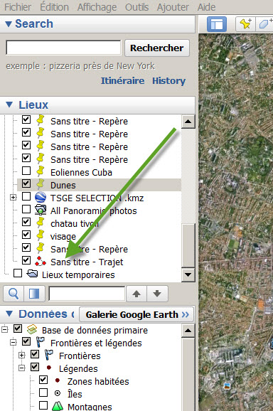 [résolu] ITINERAIRE pour Google Earth 14-04-14