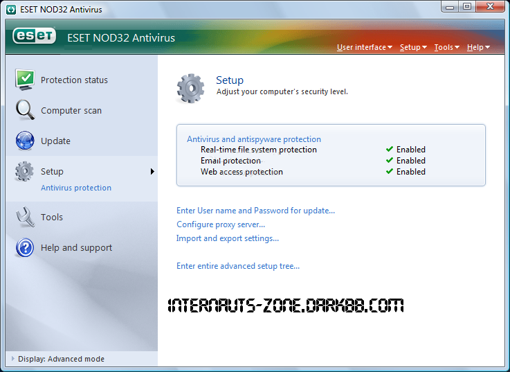 ESET NOD32 Antivirus version 3.0 Nod_3210