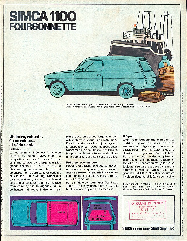 Catalogue [08] - Septembre 1968 - 1100 Fourgonnette - F 6809-f15
