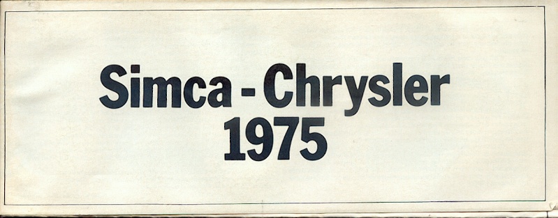 Catalogue [44] - 08/74 - Gamme Simca Chrysler - F 7408g-10