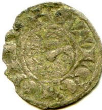 Dinero de Fernando IV (1295-1312), ceca Burgos Pepion11