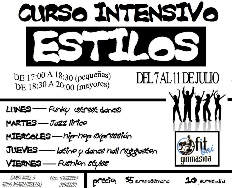 CURSO INTENSIVO DE ESTILOS (del 7 al 11 de Julio) Cursoe10