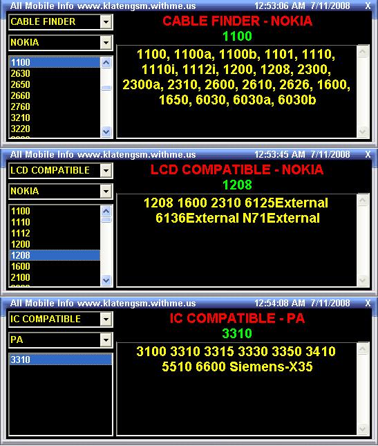 Post All Compatible Partlist Here... PA, UEM and other All10