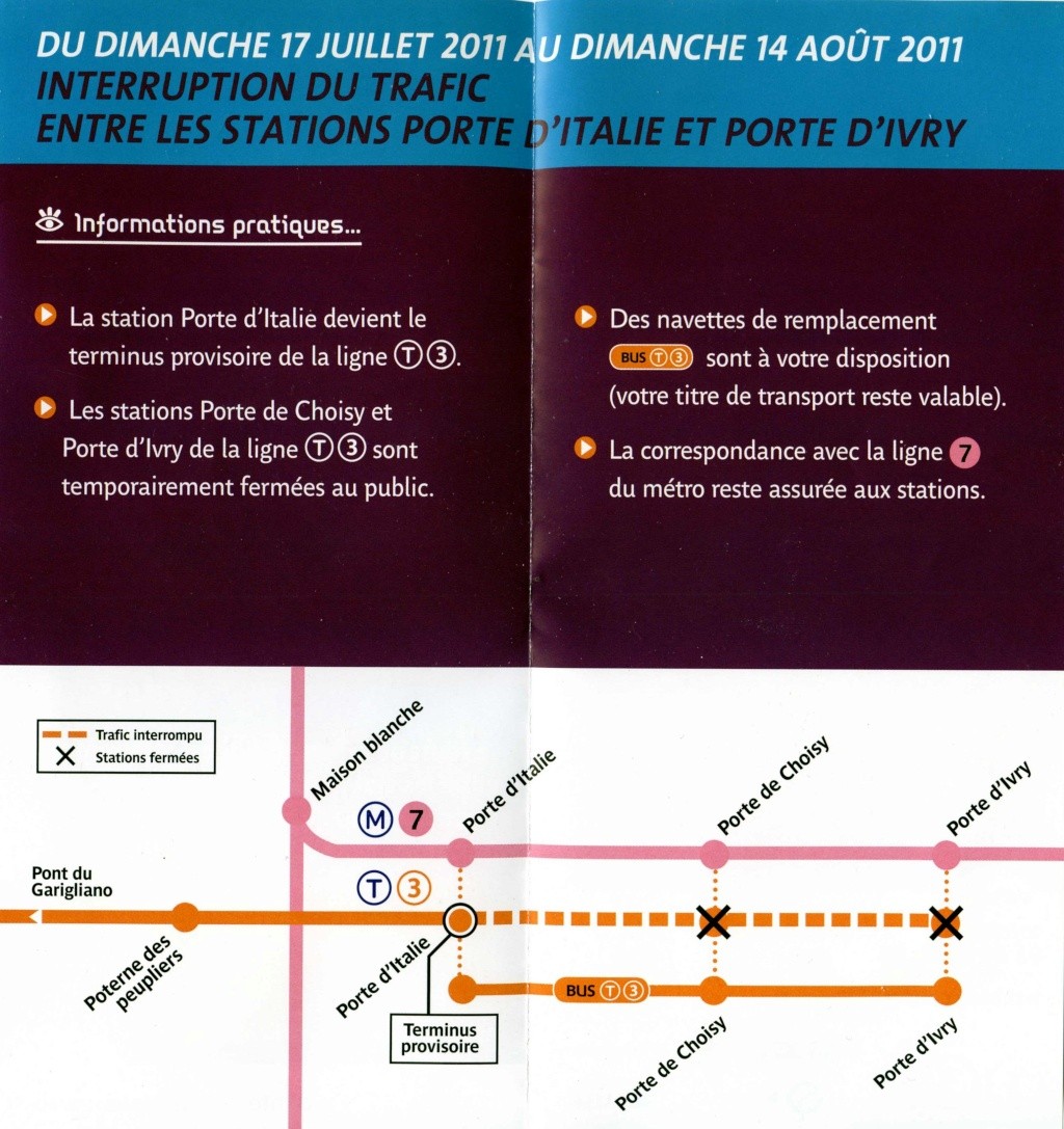 T3 : Interruption de trafic entre les stations Porte dItalie et Porte dIvry Img03310