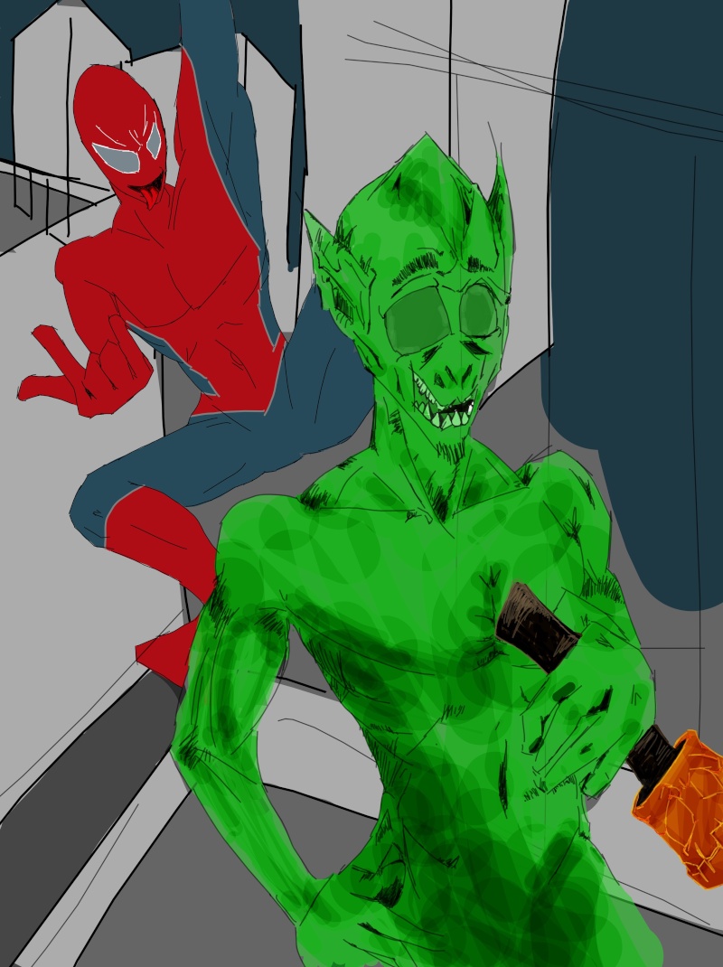 Spiderman et le Boufon vert Takoya14