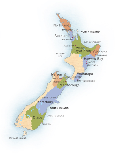 [Nouvelle-Zélande] - Les Régions viticoles Mapnz10