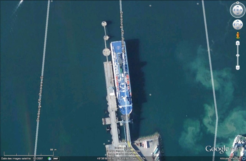 Recherche du Queen Mary 2 dans Google Earth Quenn10