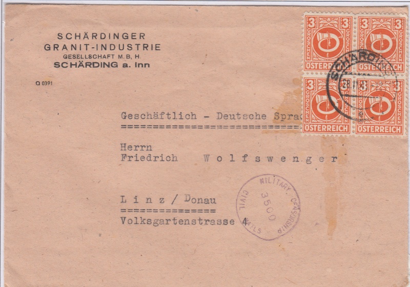 Posthornzeichnung  -  ANK 697-713  -  Belege Img_0010